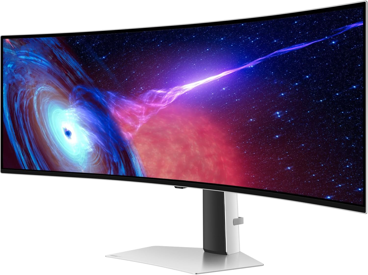 Монитор SAMSUNG Odyssey G93SC LS49CG934SUXEN, 49", QD-OLED, DQHD 5120x1440, 240Hz, 0.03ms, HDR, AMD FreeSync Premium