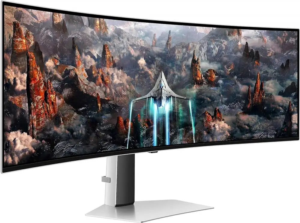 Монитор SAMSUNG Odyssey G93SC LS49CG934SUXEN, 49", QD-OLED, DQHD 5120x1440, 240Hz, 0.03ms, HDR, AMD FreeSync Premium