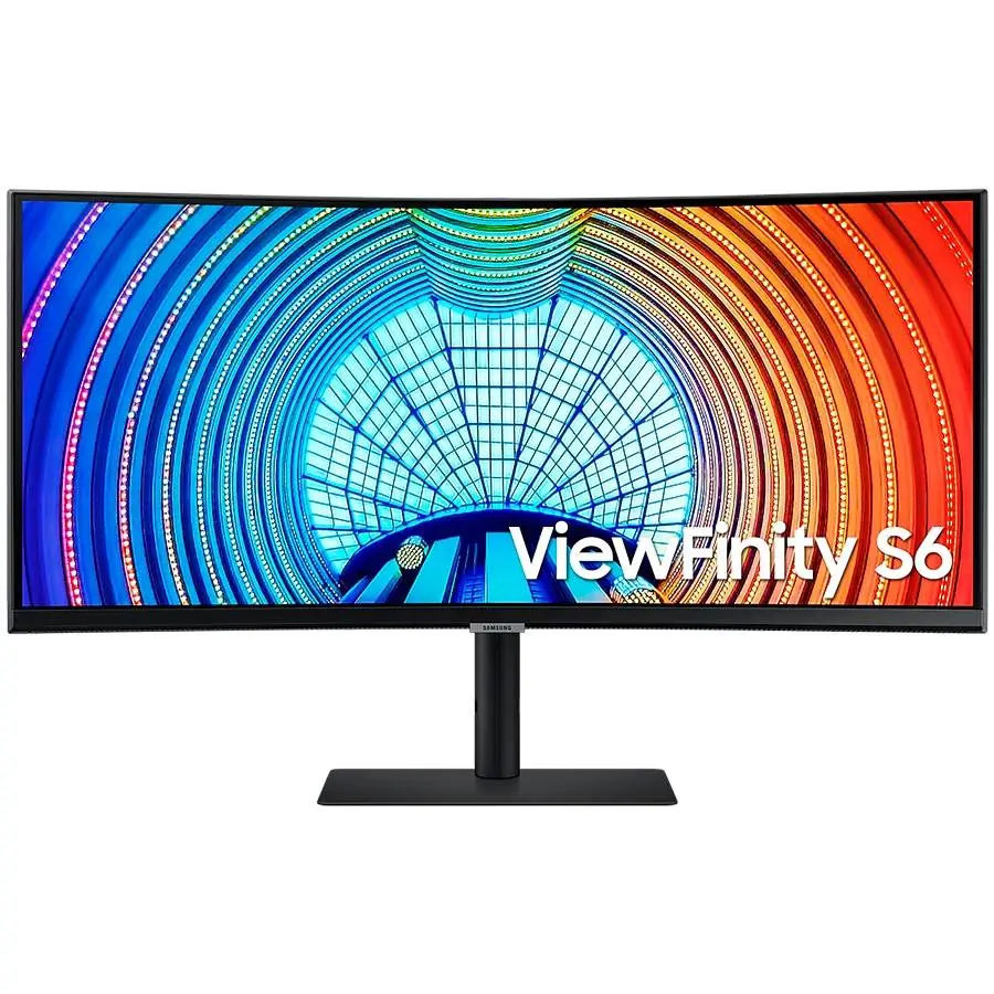 Монитор SAMSUNG ViewFinity S6 HRM S65UC LS34C652UAUXEN, 34", VA Curved, UWQHD 3440x1440, 100Hz, 5ms, HDR10, AMD FreeSync, HDMI, DP