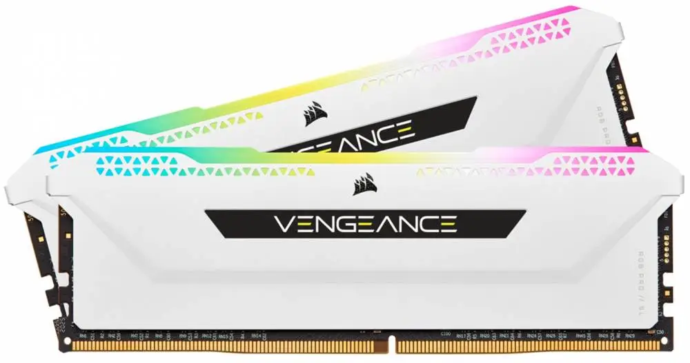 Памет Corsair Vengeance RGB PRO SL White 32GB (2x16GB) DDR4 3600MHz CL18 XMP - CMH32GX4M2D3600C18W