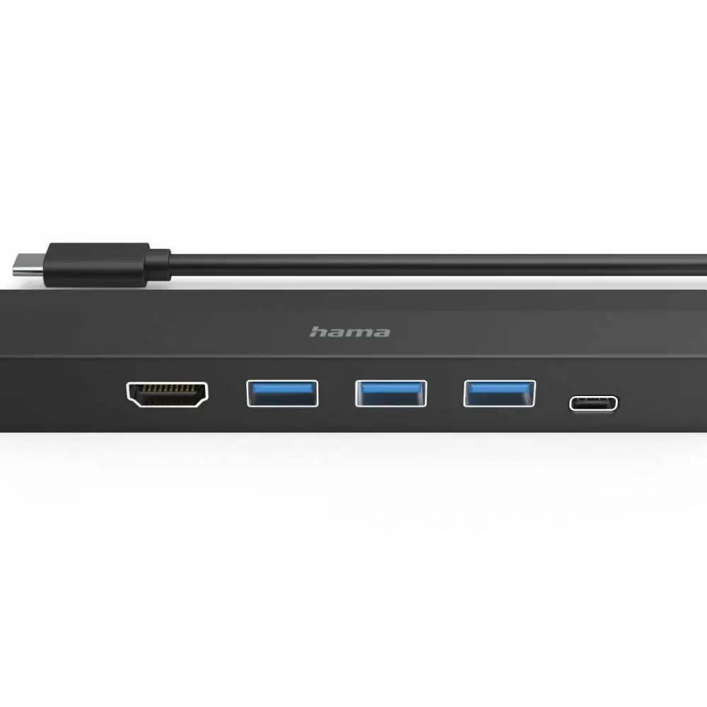HAMA USB-C хъб, мултипорт, 6 порта, 3 x USB-A, USB-C, HDMI™, LAN/Ethernet