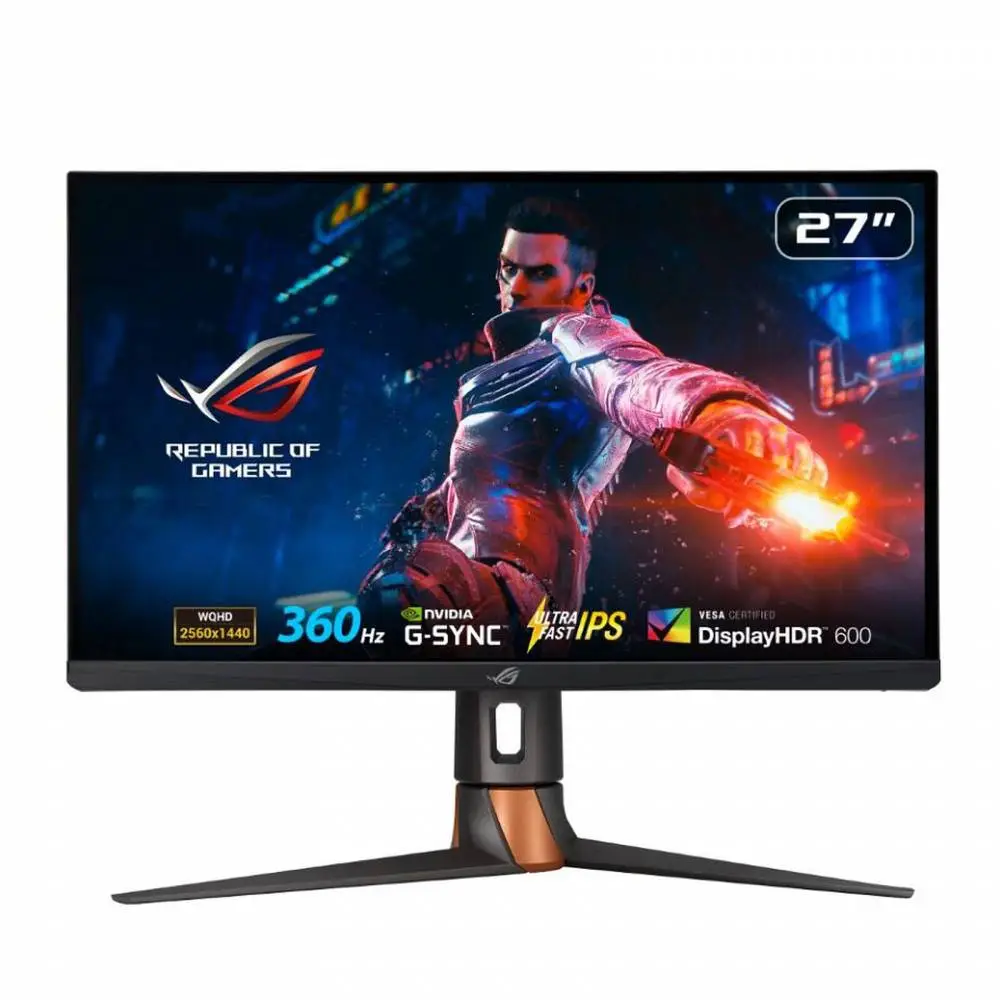 Монитор ASUS ROG Swift PG27AQN 27", IPS, WQHD 2560x1440, 360Hz, 1ms GtG, G-Sync, HDR600, HDMI, USB