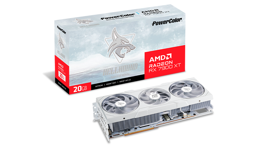 Видео карта Powercolor AMD RADEON HELLHOUND White RX 7900 XT 20GB GDDR6