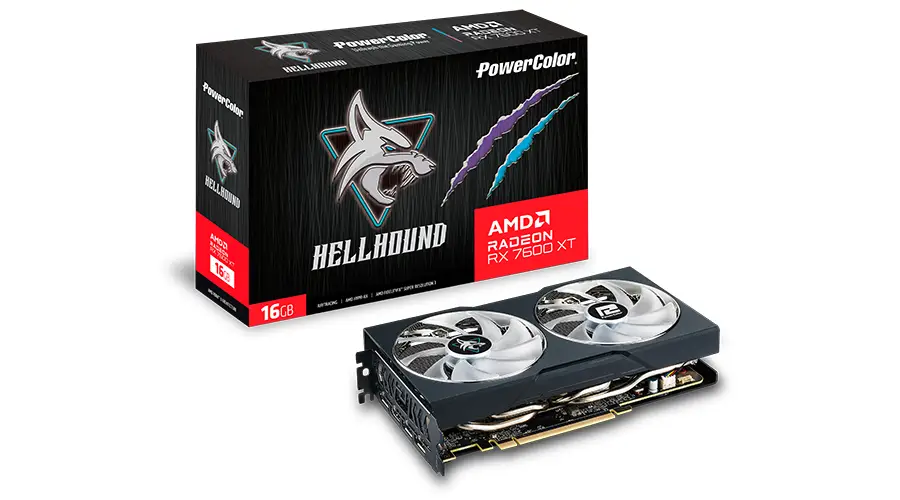 Видео карта Powercolor AMD RADEON RX 7600 XT Hellhound 16GB OC GDDR6