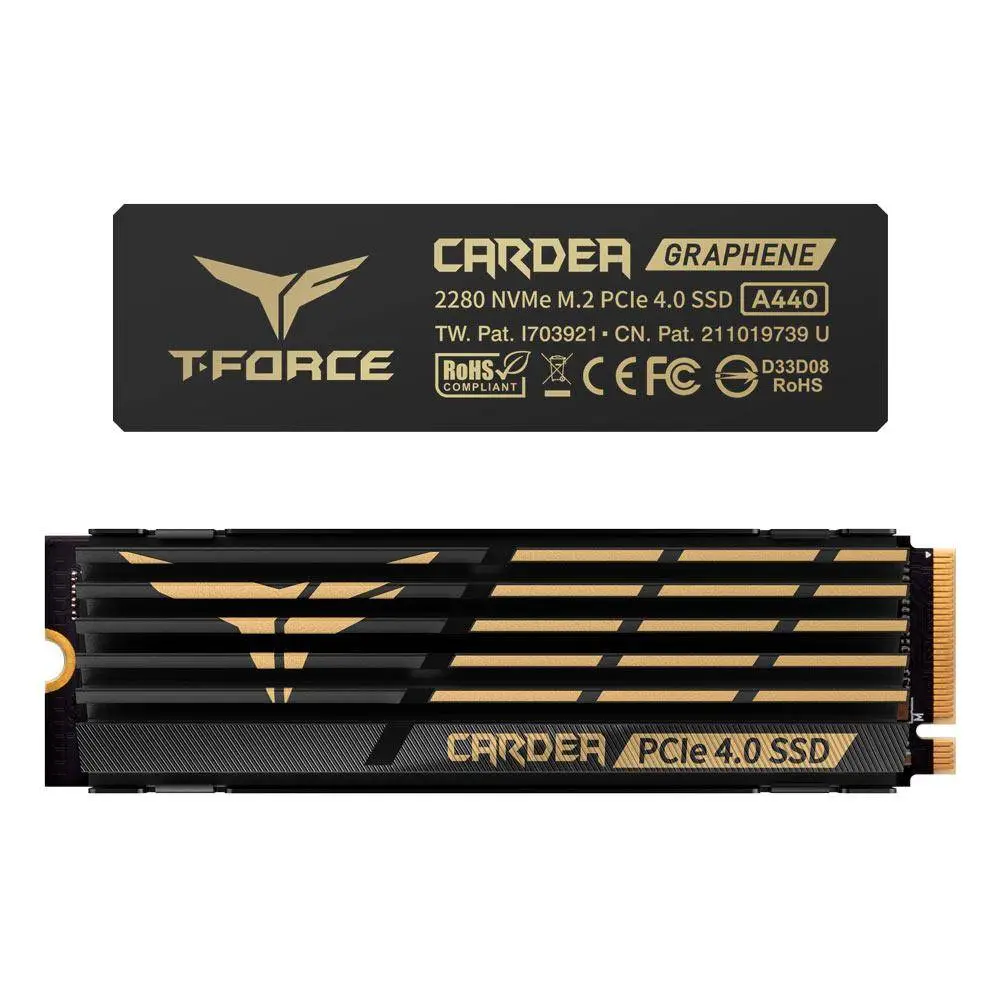 Диск SSD Team Group T-Force Cardea A440 1TB M.2 2280 NVMe PCIe Gen4x4 NVMe Heatsink - TM8FPZ001T0C327 