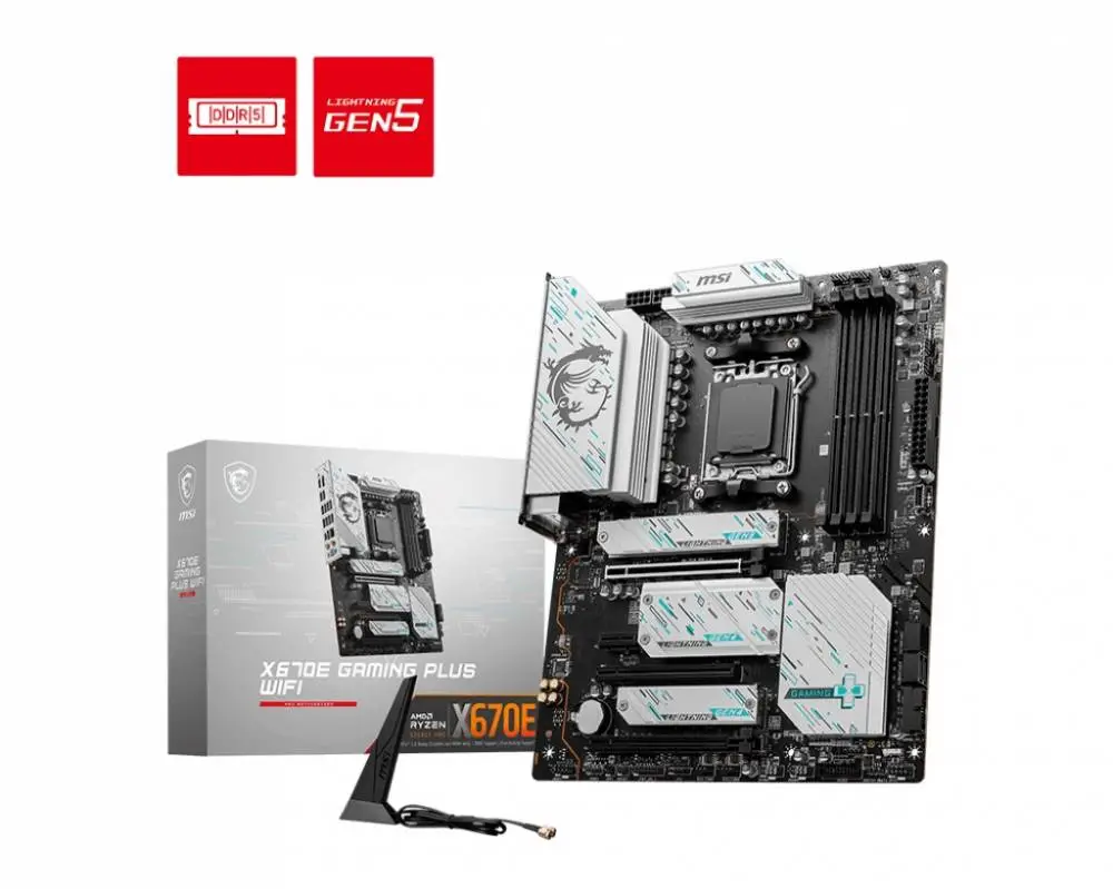 Дънна платка MSI X670E GAMING PLUS WIFI AM5 - 911-7E16-003