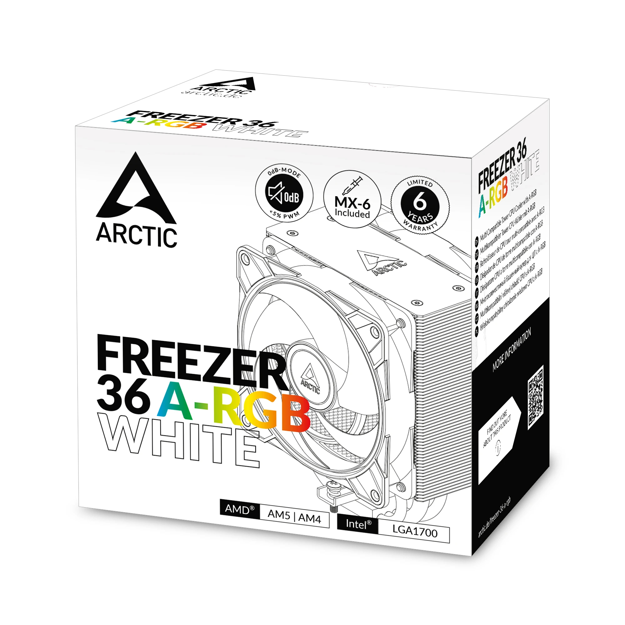 Refroidisseur de processeur Arctic Freezer 36 A-RGB White - ACFRE00125A