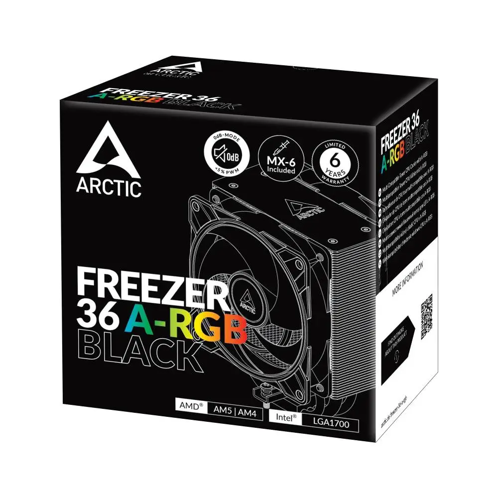 Охладител за процесор Arctic Freezer 36 A-RGB Black - ACFRE00124A