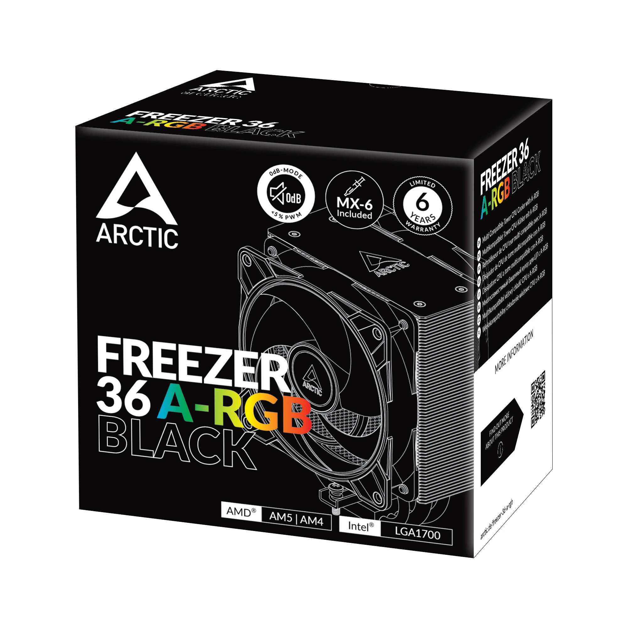 Охладител за процесор Arctic Freezer 36 A-RGB Black - ACFRE00124A