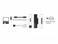 Конвертор Delock, SuperSpeed USB 5 Gbps (USB 3.2 Gen 1) - SATA 6 Gbps, Вкл. захранване