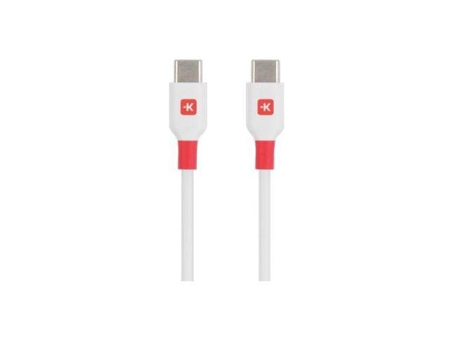 Кабель Skross, USB-C - USB-C мужской, USB 2.0, 1.2м, Белый