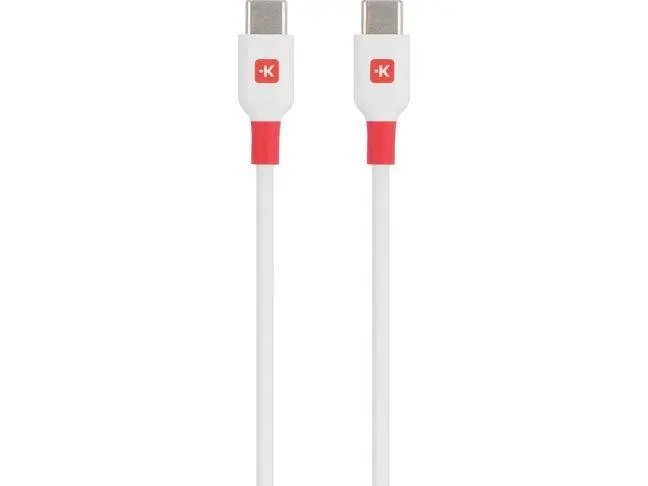 Кабел Skross, USB-C - USB-C мъжко, USB 2.0, 2.0 м, Бял