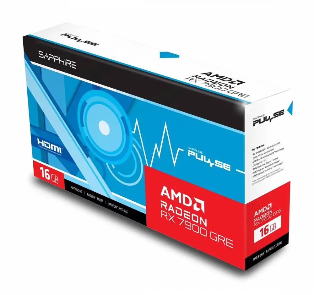 Видео карта Sapphire Pulse Radeon RX 7900 GRE GAMING 16GB GDDR6 - 11325-04-20G