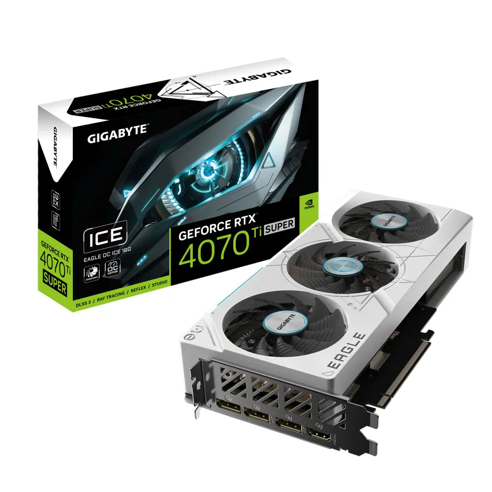 Видео карта Gigabyte GeForce RTX 4070 Ti SUPER EAGLE OC ICE 16GB GDDR6X