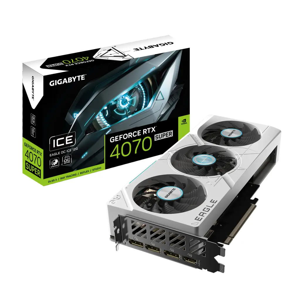 Видео карта Gigabyte GeForce RTX 4070 SUPER EAGLE OC ICE 12GB GDDR6X