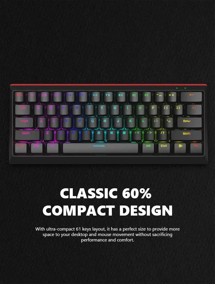 Геймърска механична клавиатура MARVO KG962G - RED switches, RGB
