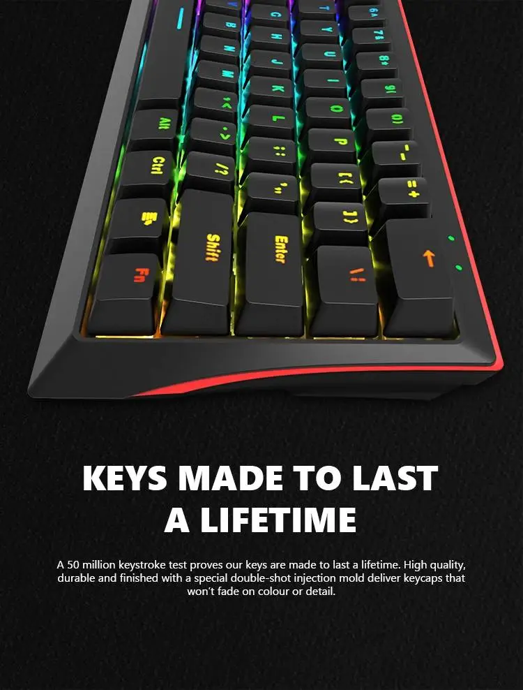 Геймърска механична клавиатура MARVO KG962G - RED switches, RGB