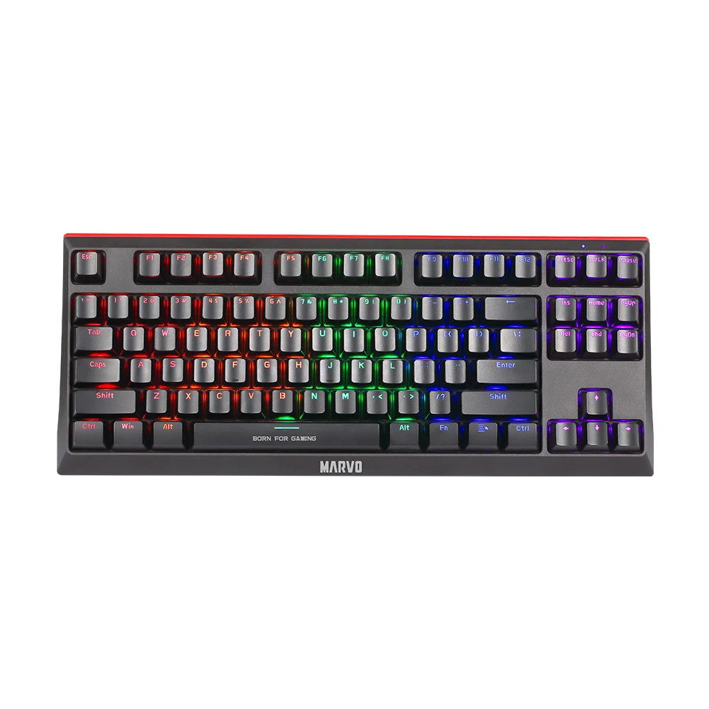 Геймърска механична клавиатура MARVO KG953G - Blue switches, 87 keys TKL, RGB