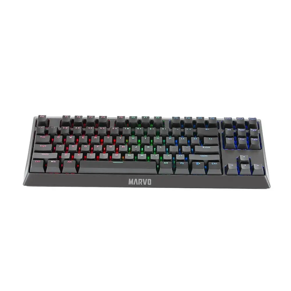 Геймърска механична клавиатура MARVO KG953G - Blue switches, 87 keys TKL, RGB