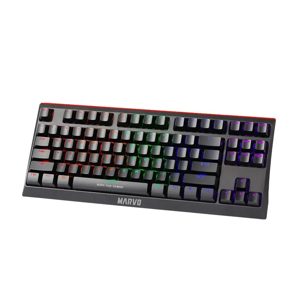Геймърска механична клавиатура MARVO KG953G - Blue switches, 87 keys TKL, RGB