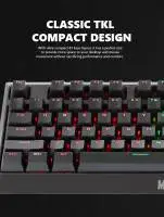 Геймърска механична клавиатура MARVO KG953G - Blue switches, 87 keys TKL, RGB