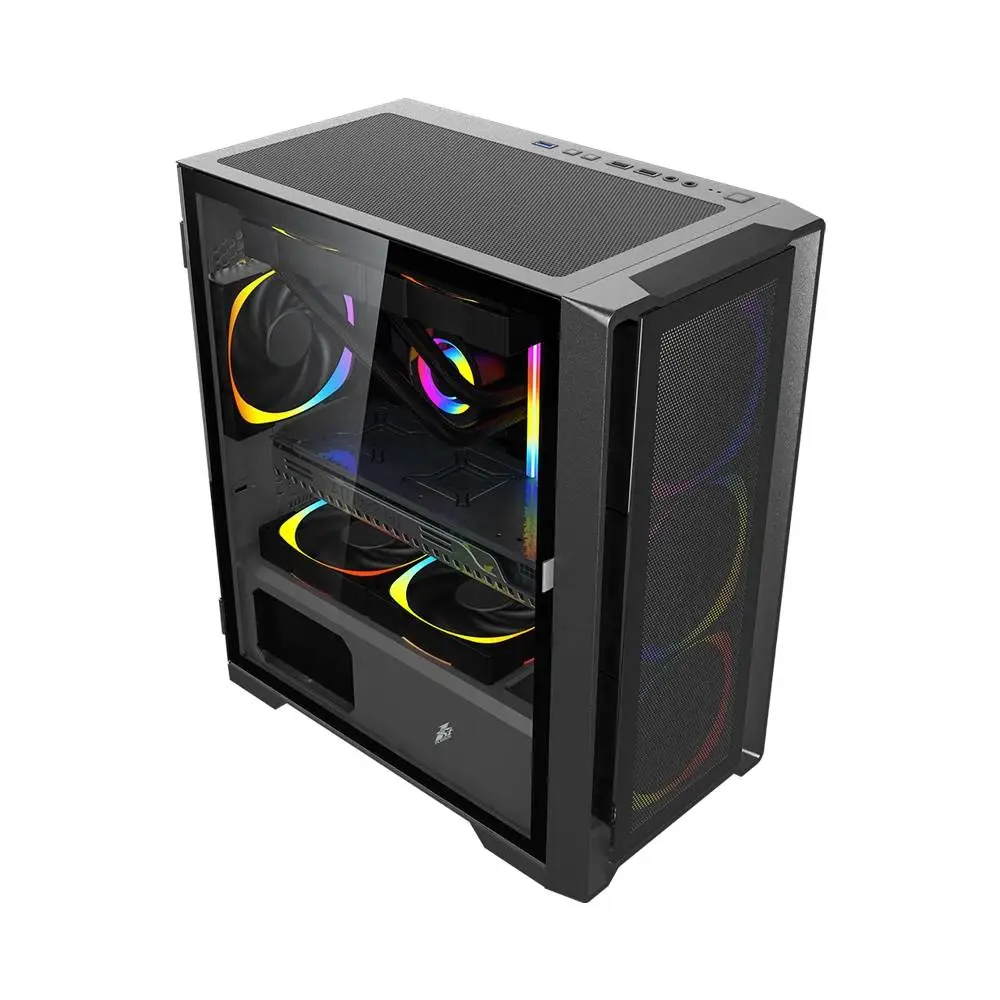 Кутия 1stPlayer TRILOBITE T4 Mesh Black Case mATX