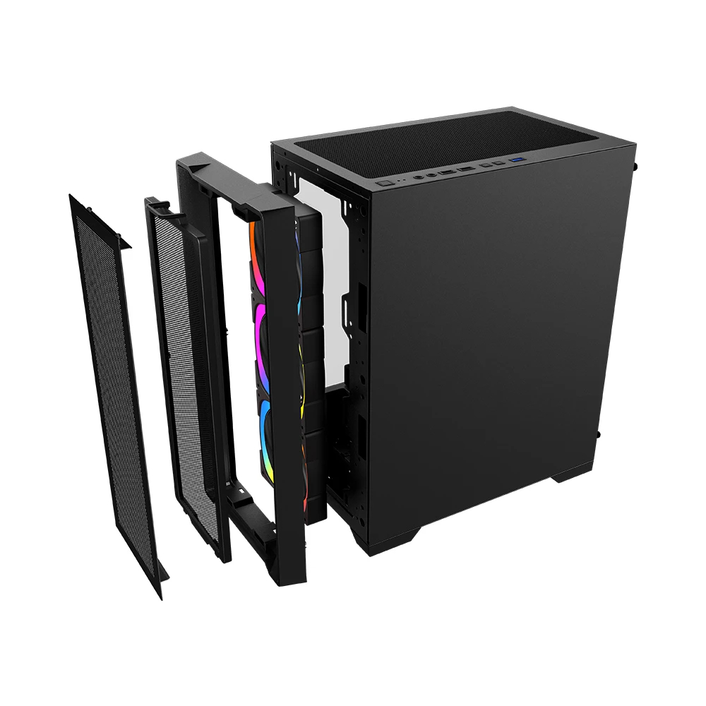 Кутия 1stPlayer TRILOBITE T4 Mesh Black Case mATX