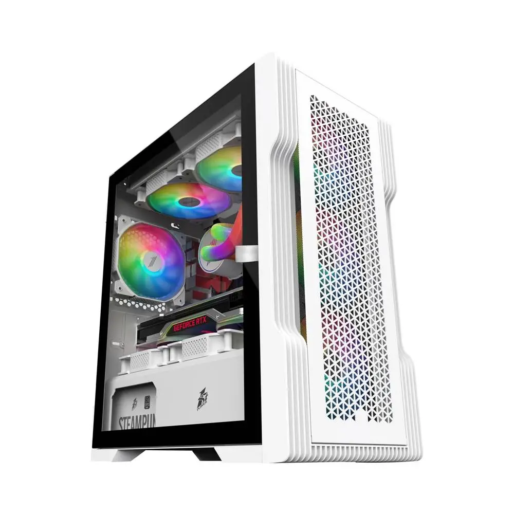 Кутия 1stPlayer TRILOBITE T3 Mesh White Case mATX