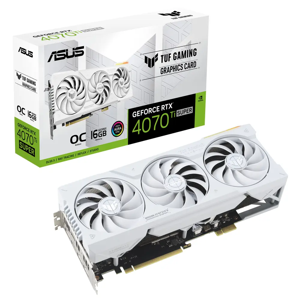 Видео карта ASUS TUF GAMING RTX 4070 Ti SUPER BTF White OC 16GB GDDR6X