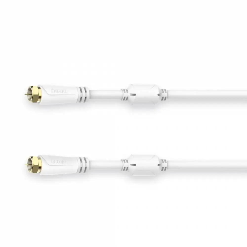 HAMA Коаксиален антенен кабел SAT, F-Plug - F-Plug, позлатен, 1,5 m, 100 dB