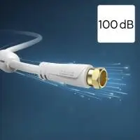 HAMA Коаксиален антенен кабел SAT, F-Plug - F-Plug, позлатен, 1,5 m, 100 dB
