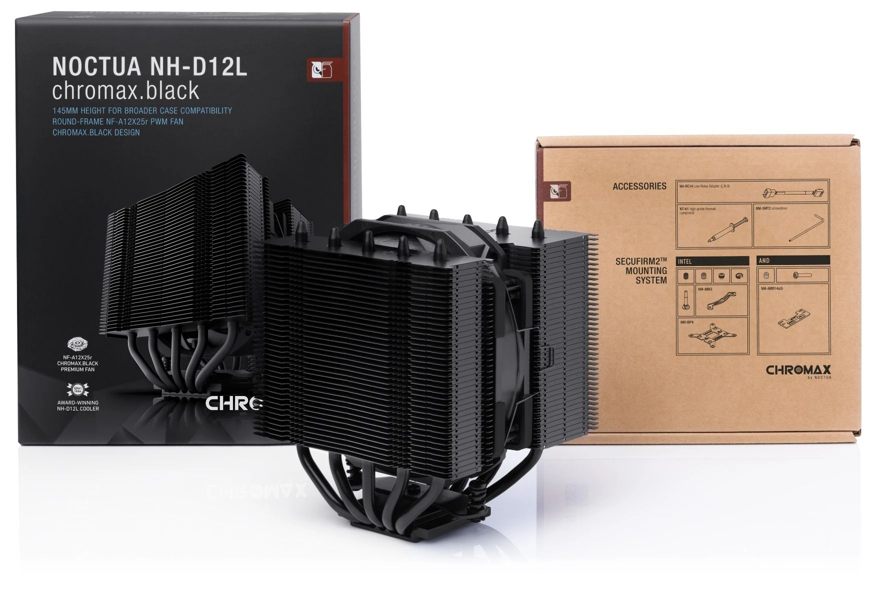 Охладител за процесор Noctua NH-D12L chromax.black