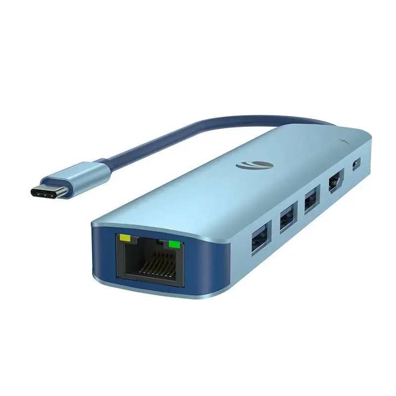 VCom докинг станция Docking Station Type-C 6-in-1 - CUE55 - PD3.0 100W, LAN 1000Mbps, HDMI, USB3.0 x 3, SD, TF