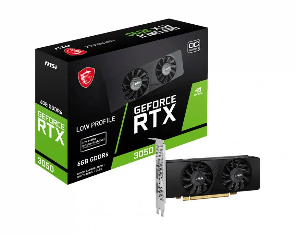 Видео карта MSI GeForce RTX 3050 LP 6G OC - 912-V812-025