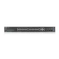 Суич ZyXEL GS-2220-28, 24 портов Layer2+, 24x Gigabit + 4x Gigabit combo (RJ45/SFP), управляем