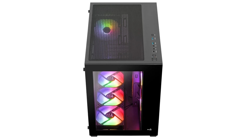 Кутия AeroCool Dryft-G-BK-v2 aRGB Case ATX