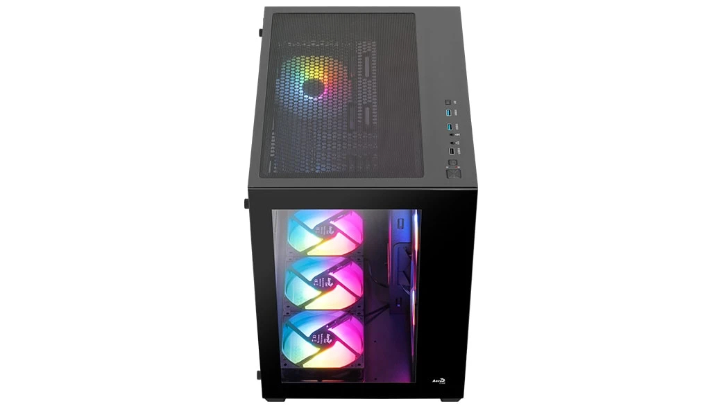 Кутия AeroCool Dryft-G-BK-v1 RGB Case ATX 