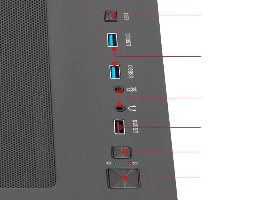 Кутия AeroCool Dryft-G-BK-v1 RGB Case ATX 