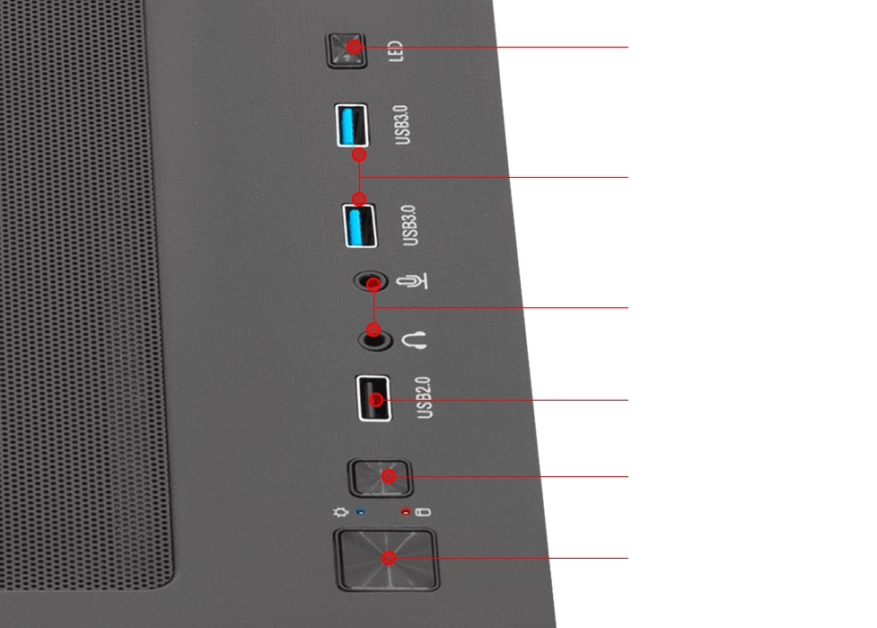 Кутия AeroCool Dryft-G-BK-v1 RGB Case ATX 