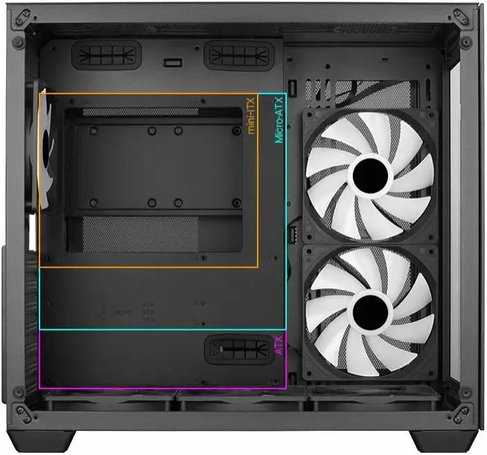 Кутия AeroCool Dryft-G-BK-v1 RGB Case ATX