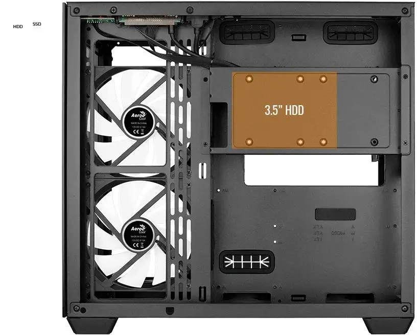 Кутия AeroCool Dryft-G-BK-v1 RGB Case ATX