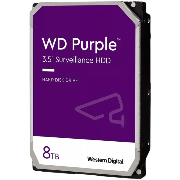 Твърд диск WD Purple Surveillance 8TB 3.5" 256MB 5640rpm SATA3 6GB/s - WD85PURZ