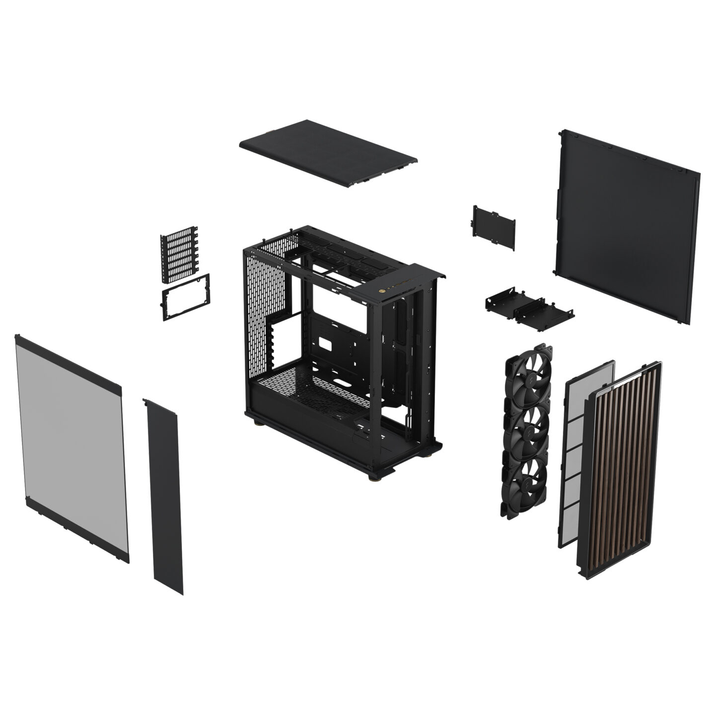 Кутия Fractal North XL Chalk Black TG Clear - FD-C-NOR1X-04