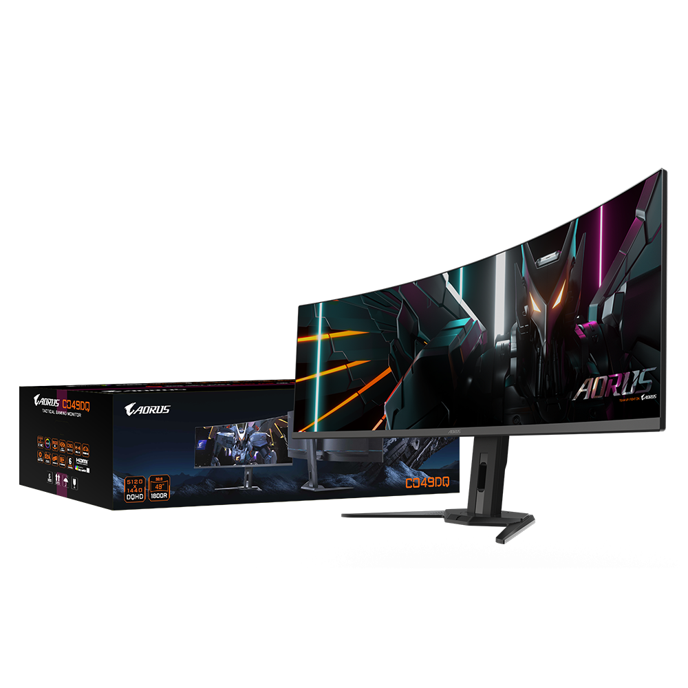 Монитор GIGABYTE AORUS CO49DQ 49" QD-OLED, DQHD (5120x1440), Curved 1800R, 144 Hz, 0.3ms, 10-bit