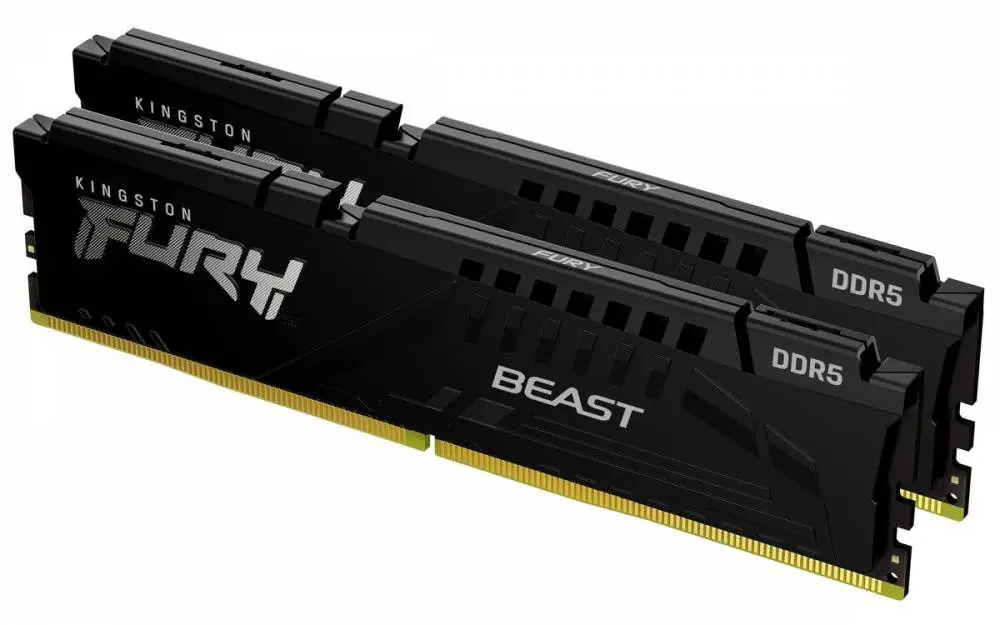 Памет Kingston FURY Beast Black 64GB (2x32GB) DDR5 6000MHz CL30 EXPO - KF560C30BBEK2-64