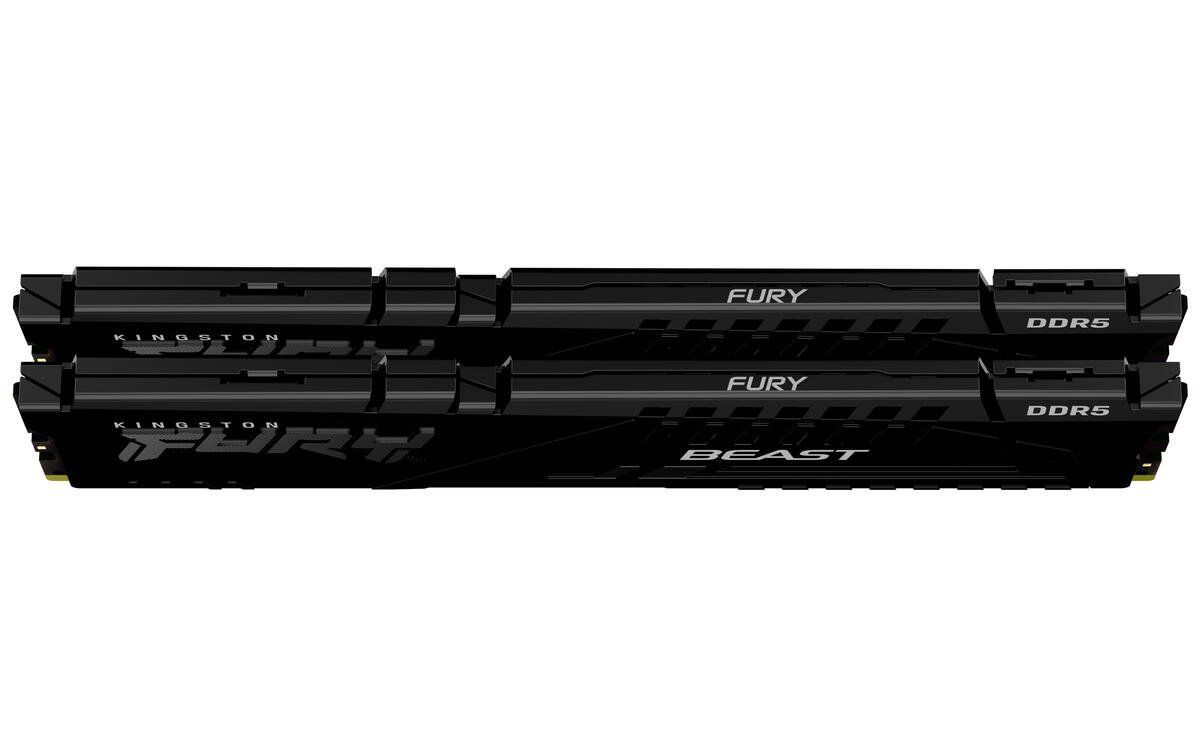 Памет Kingston FURY Beast Black 64GB (2x32GB) DDR5 6000MHz CL30 EXPO - KF560C30BBEK2-64