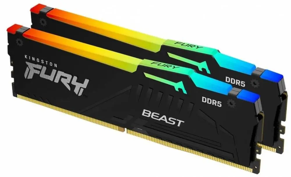 Памет Kingston FURY Beast Black RGB 64GB (2x32GB) 6000MHz CL30 EXPO - KF560C30BBEAK2-64