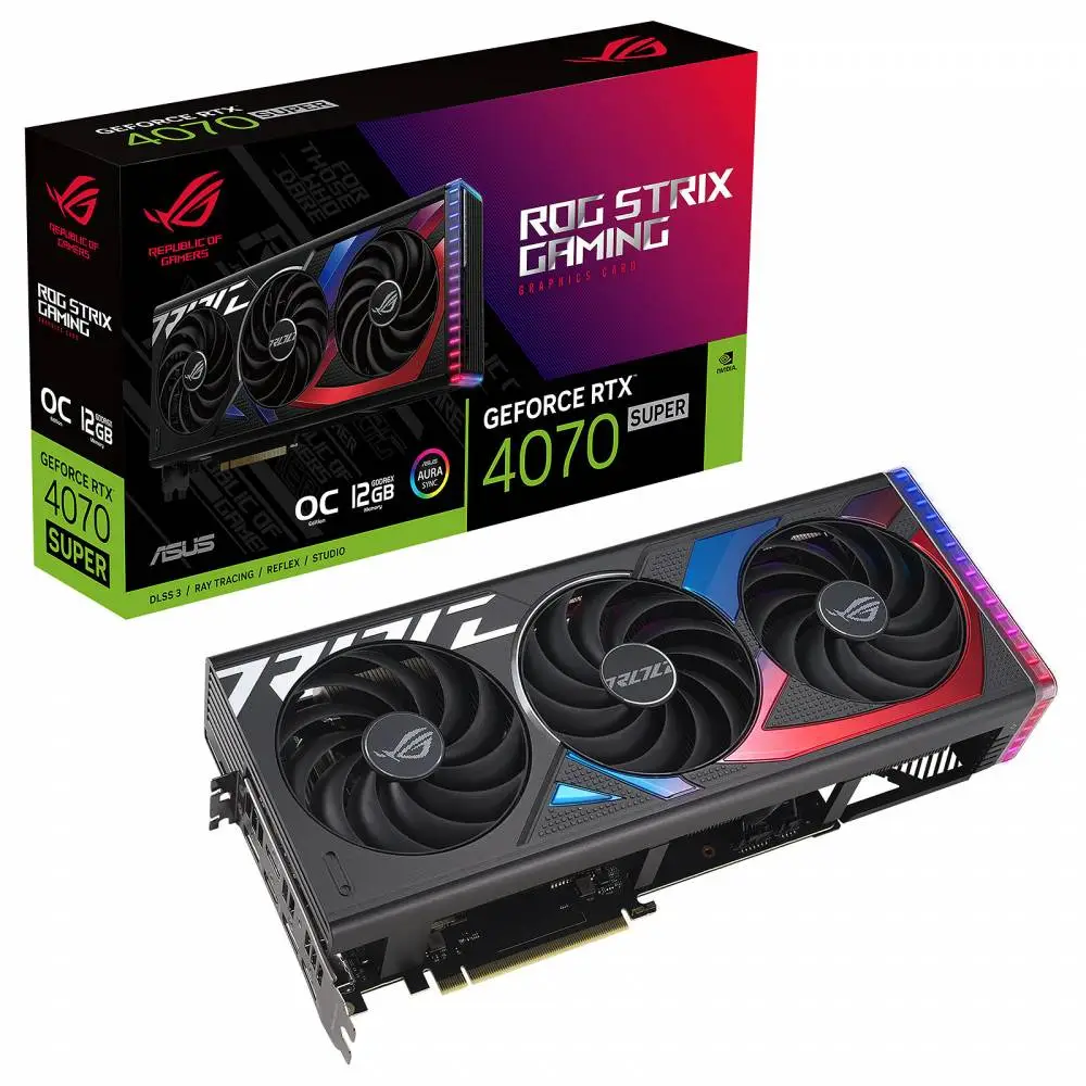 Видео карта ASUS ROG Strix GeForce RTX 4070 SUPER 12GB GDDR6X OC Edition - 90YV0KD0-M0NA00