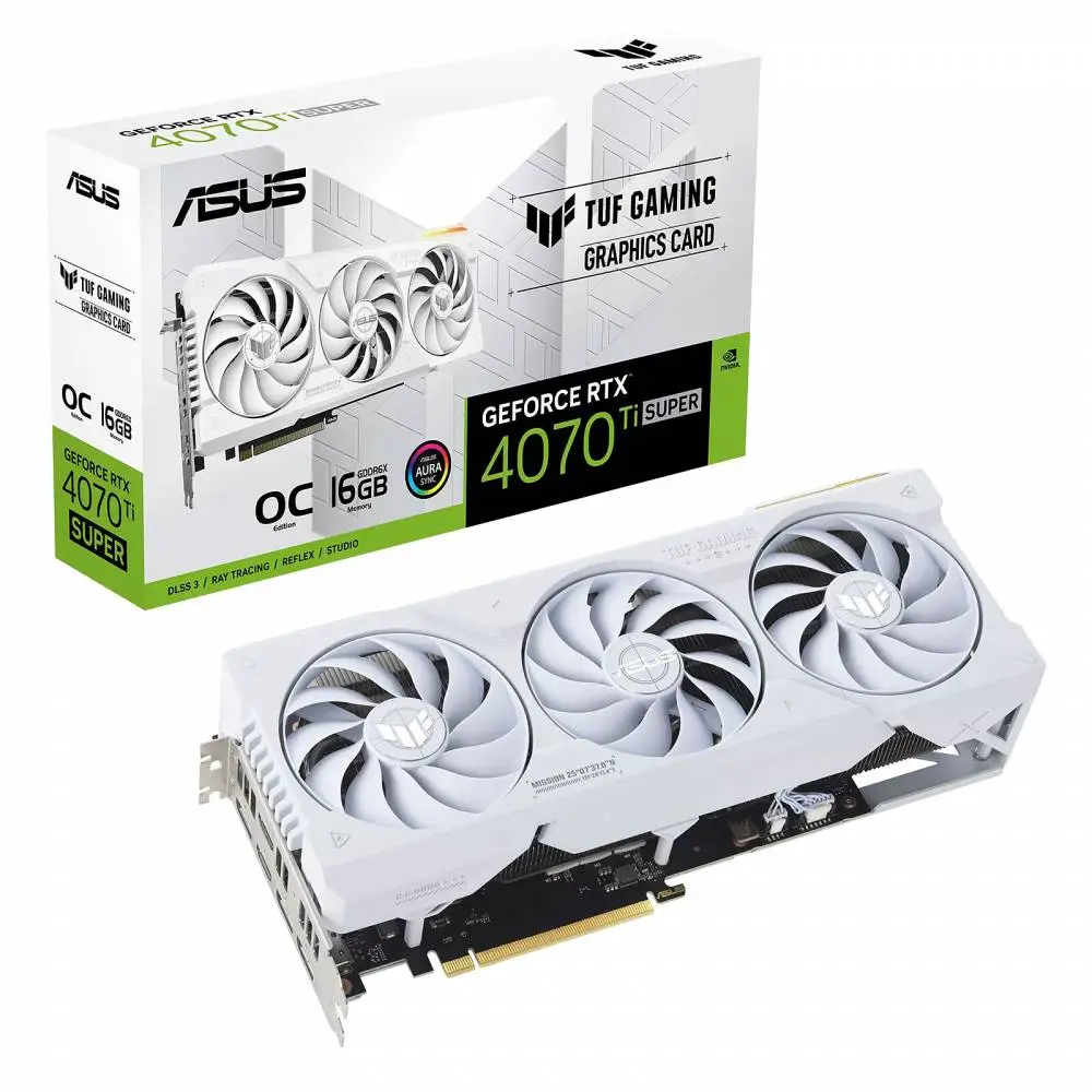 Видео карта ASUS TUF GAMING RTX 4070 Ti SUPER White OC 16GB GDDR6X - 90YV0KF2-M0NA00