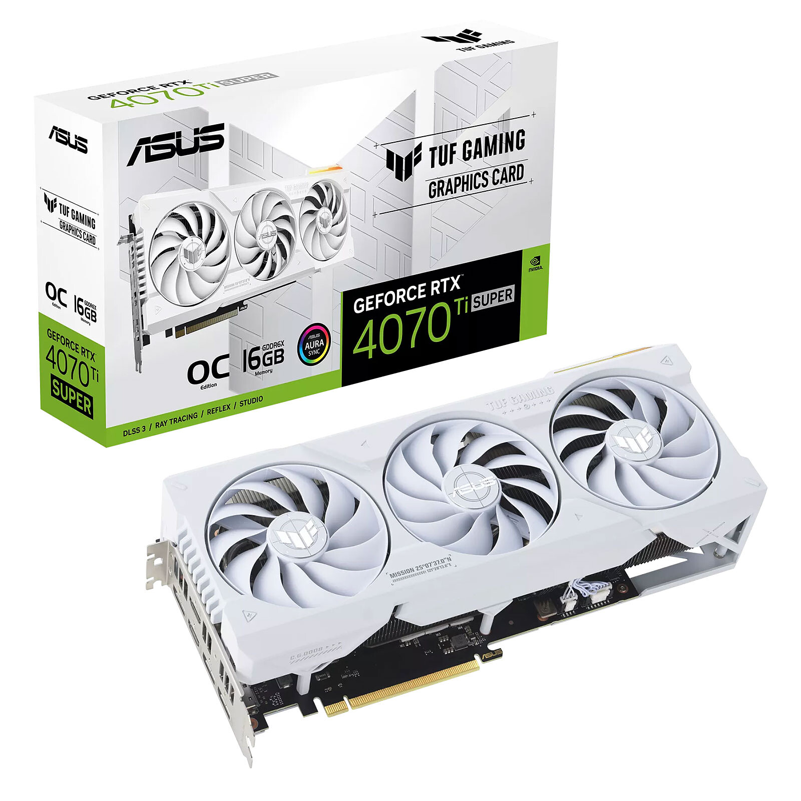 Видео карта ASUS TUF GAMING RTX 4070 Ti SUPER White OC 16GB GDDR6X - 90YV0KF2-M0NA00